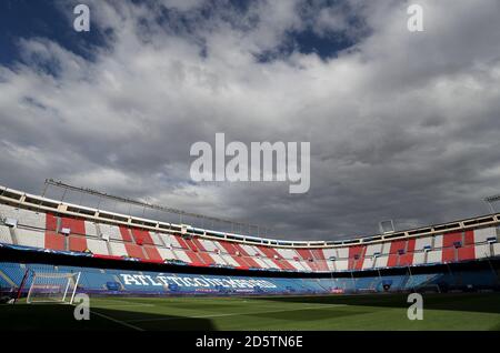 Vista generale dello stadio Vicente Calderon prima della partita Foto Stock