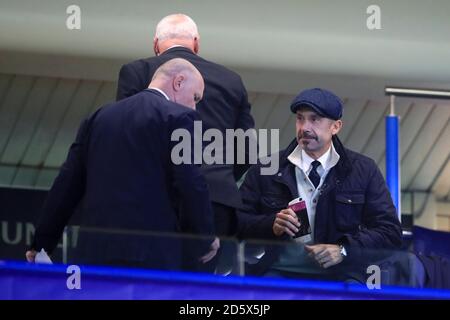 L'ex calciatore Gianluca Vialli nelle tribune Foto Stock