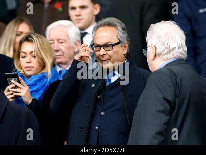 Il co-proprietario di Everton Farhad Moshiri negli stand Foto Stock