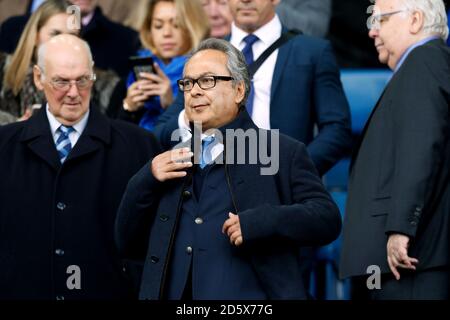 Il co-proprietario di Everton Farhad Moshiri negli stand Foto Stock