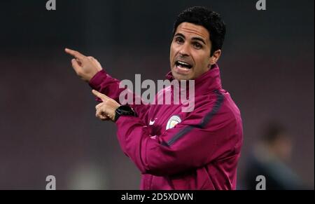 Mikel Arteta, co-assistente di Manchester City Foto Stock