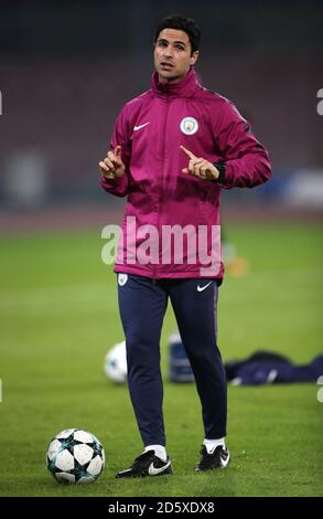 Mikel Arteta, co-assistente di Manchester City Foto Stock