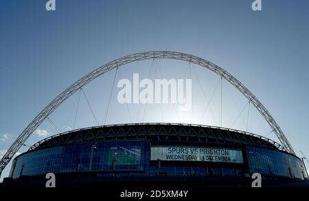 Una vista generale dell'esterno dello Stadio di Wembley Foto Stock