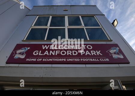 Vista generale di Glanford Park prima della partita Foto Stock