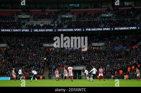 Stoke City tifosi sulle tribune Foto Stock
