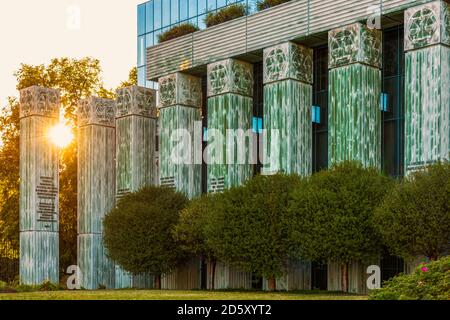 Polonia, Varsavia, Corte Suprema della Polonia al crepuscolo Foto Stock