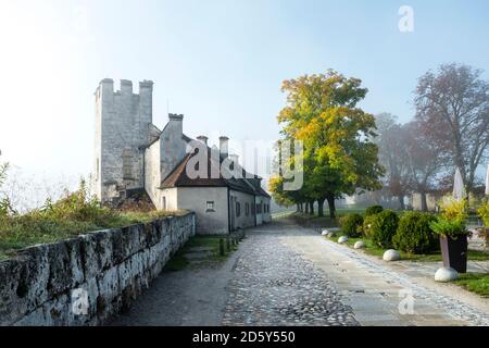 In Germania, in Baviera, Burghausen, vista al castello Foto Stock