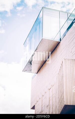 Germania, Berlino, parte della facciata della Fondazione Tchoban, Museo del disegno architettonico Foto Stock