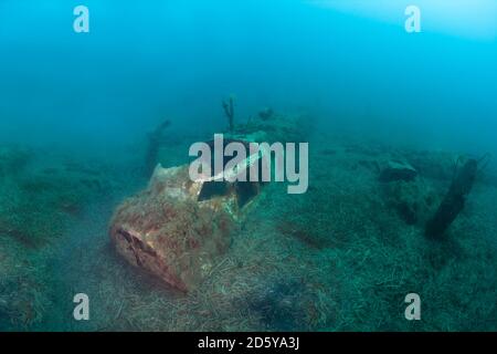 Rack del Nord America B25 Mitchell, cannone, Corsica Foto Stock