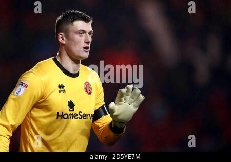 Walsall Goalkeeeper Liam Roberts Foto Stock