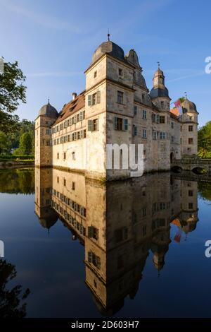 Germania, Kronach, castello ormeggiato Mitwitz Foto Stock