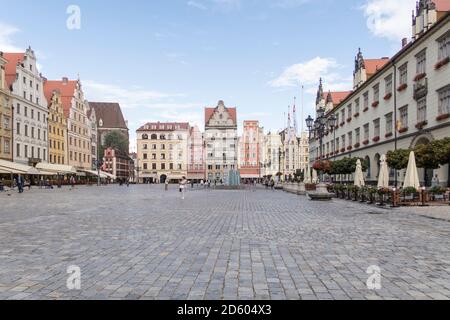 Polonia, Breslavia, Piazza del mercato Foto Stock