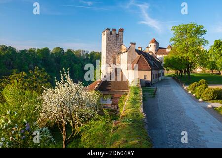 Germania, alta Baviera, Burghausen, Castello di Burghausen Foto Stock