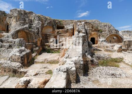 Turchia, Anatolia, Anatolia sudorientale, Provincia di Adiyaman, Adiyaman, Necropoli di Perche Foto Stock