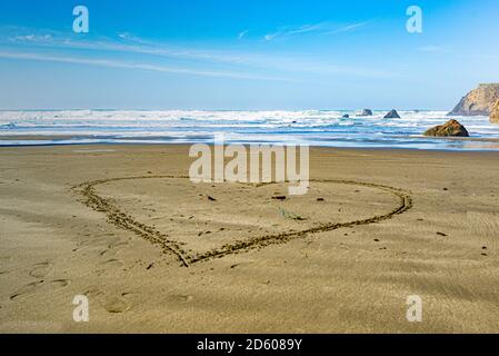 Seascape vicino Fort Bragg nel nord della California. Foto Stock