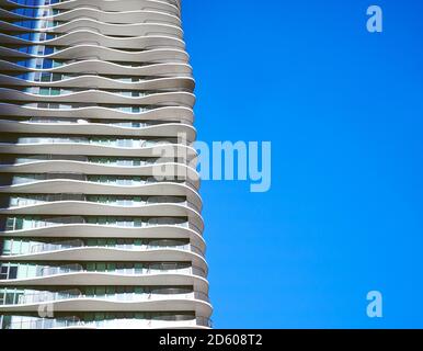 Stati Uniti d'America, Illinois, Chicago, Aqua Tower, alto edificio residenziale Foto Stock