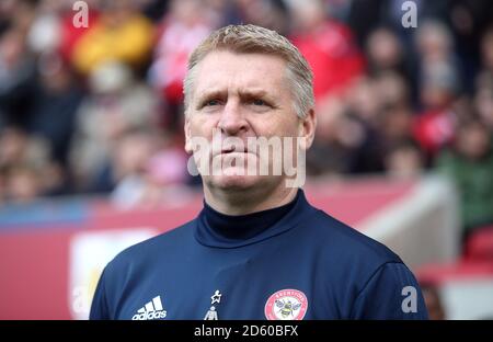 Brentford manager Dean Smith Foto Stock