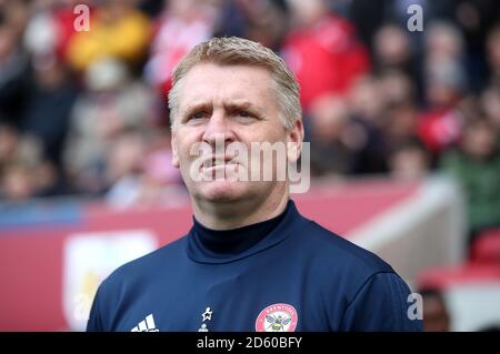 Brentford manager Dean Smith Foto Stock