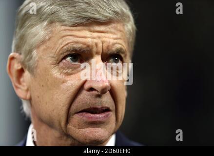 FILE PHOTO: Arsene Wenger è di lasciare l'Arsenal alla fine della stagione, che termina un quasi 22 anni di regno come manager Arsenal manager Arsene Wenger ... AC Milan v Arsenal - UEFA Europa League - Round of 16 - prima tappa - San Siro ... 08-03-2018 ... Milano ... Italia ... Il credito fotografico dovrebbe essere: Tim Goode/EMPICS Sport. Riferimento unico N. 35425670 ... Foto Stock