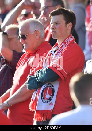 I fan di Charlton Athletic si sono sguadati Foto Stock