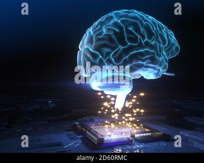 Tecnologia di intelligenza artificiale Foto Stock