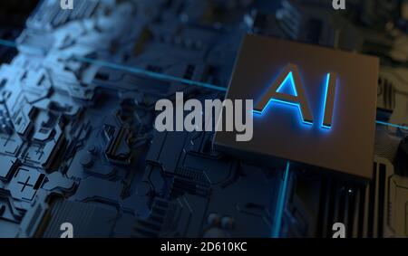 Tecnologia di intelligenza artificiale Foto Stock