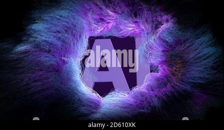 Tecnologia di intelligenza artificiale Foto Stock