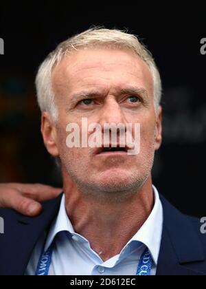 Didier Deschamps, manager francese, durante il gioco Foto Stock