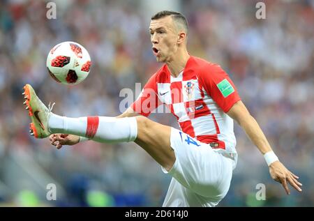 Ivan Perisic in Croazia durante la finale della Coppa del mondo FIFA 2018 allo stadio Luzhniki di Mosca, il 15 luglio 2018 Foto Stock