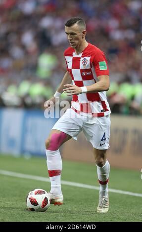 Ivan Perisic in Croazia durante la finale della Coppa del mondo FIFA 2018 allo stadio Luzhniki di Mosca, il 15 luglio 2018 Foto Stock