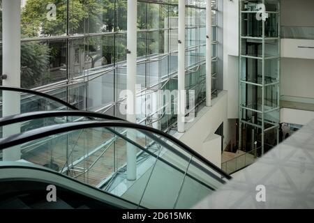 BUENOS AIRES, ARGENTINA - 19 agosto 2017: BUENOS AIRES, ARGENTINA - 19 AGOSTO 2017: Vista interna dell'architettura del Museo dell'America Latina A. Foto Stock