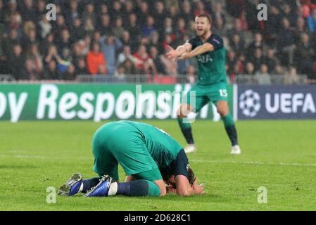 Harry Kane di Tottenham Hotspur sembra dejected Foto Stock