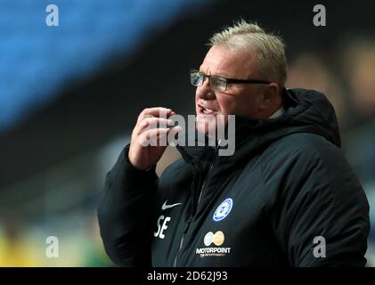 Steve Evans, direttore di Peterborough United Foto Stock