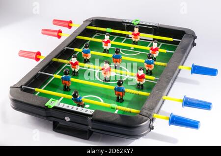Foosball calcio gioco giocattolo Foto Stock