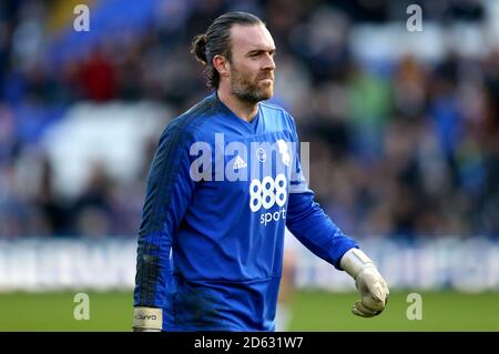 Lee Camp, il portiere della città di Birmingham durante il riscaldamento della partita Prima della partita al Trillion Trophy Stadium di St Andrew Foto Stock