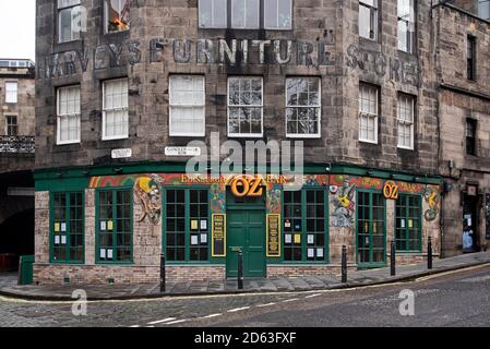 OZ Bar, bar a tema australiano sulla Candlemaker Row nel centro storico di Edimburgo. Foto Stock