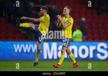 Birmingham City Michael Morrison elogia gli appassionati dopo il fischio finale Foto Stock