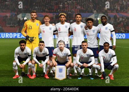 La squadra dell'Inghilterra si schiererà durante la U21 International Incontro amichevole Foto Stock