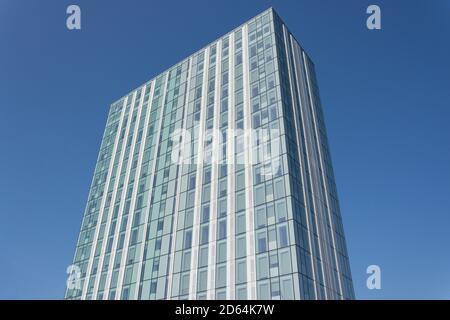 Britannia Point Apartment building, Christchurch Road, Colliers Wood, London Borough of Merton, Greater London, England, United Foto Stock