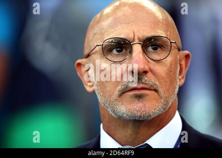 Spagna U21 testa allenatore Luis de la Fuente davanti al kick-off Foto Stock