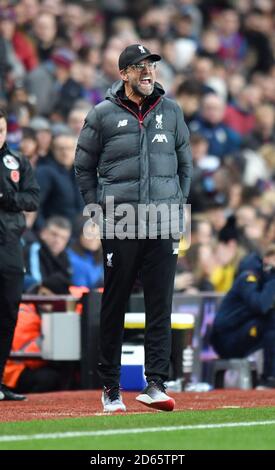 Liverpool manager Jurgen Klopp reagisce Foto Stock