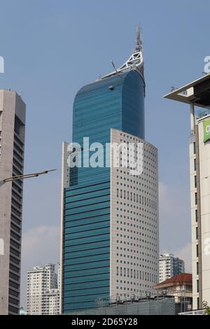 Giacarta / Indonesia - 5 settembre 2020. Il Wisma 46 è il secondo edificio più alto dell'Indonesia, dopo la Gama Tower Foto Stock