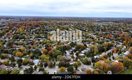 Ottobre 14 2020 - London Ontario Canada - Westmount Aerial Caduta Foto Stock