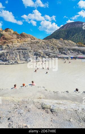 Fango, Isola di Vulcano, Isole Eolie, Sicilia, Italia, Foto Stock