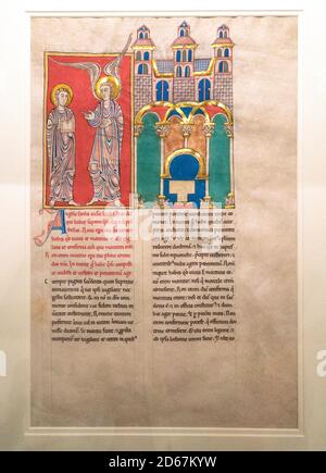 Manoscritto medievale illuminato Metropolitan Museum of Art (MET) New York, NY, USA Foto Stock