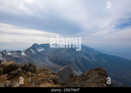 Vista dalla cima del monte Sneffels, verso ovest Foto Stock
