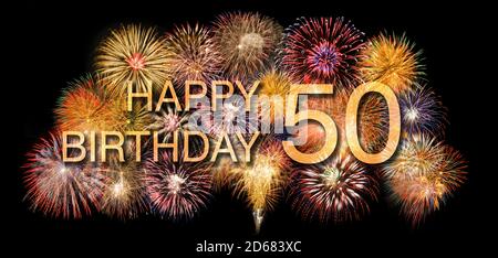 congratulazioni per il 50° compleanno Foto Stock