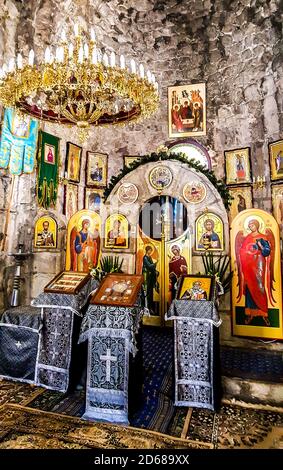 La Chiesa di Gagra, conosciuta anche come Abaata (Chiesa di Sant'Ipazia di Gangra, Chiesa di Gagra dell'intercessione della Vergine Santa. Abkhazia Foto Stock