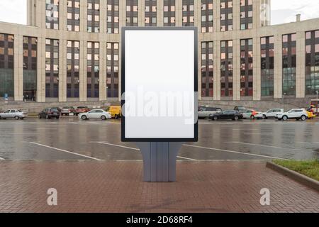Pubblicità cartellone stand mock in su per la strada. Foto Stock