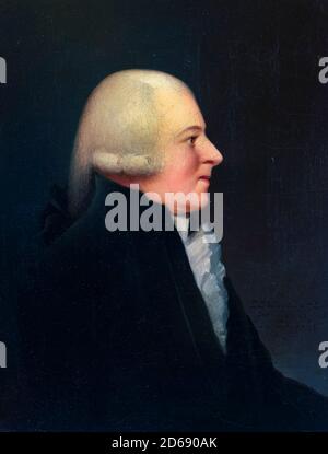 John Adams (1735-1826), statista americano e padre fondatore, 2 ° presidente degli Stati Uniti, ritratto dipinto da Edward Dalton Marchant, 1843-1844 Foto Stock